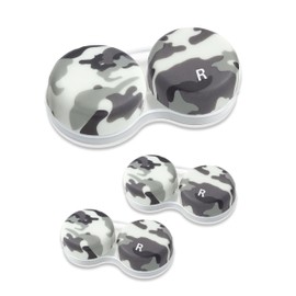 SPORTS WORLD VISION 3pcs OptiCool Contact Lens Cases - Leopard Design Contact Lenses Case Box - Cute Screw Top Contact Solution Holder Same Style Per Order