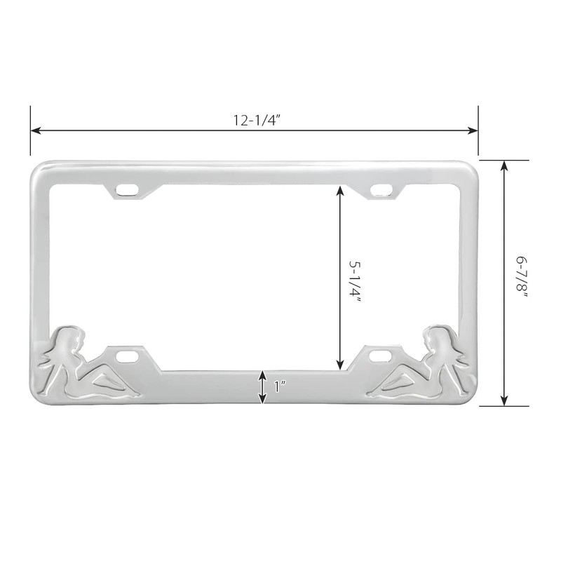 GG Grand General 60192 Chrome License Plate Frame with Chrome