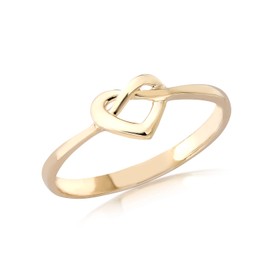 Carissima 9ct Gold Ladies Infinity Heart Ring, Gold