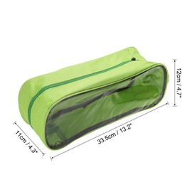 PATIKIL Golf Shoe Bag, Portable Sports Shoe Organizer Bag Breathable Zippered Shoe Bags for Sports Gym Travel, Green