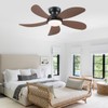 PHORUS Low Profile Ceiling Fans with Lights and Remote,42" Small