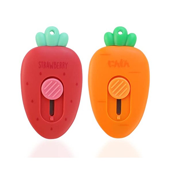 HengKe 2 Pack Mini Creative Carrot an Strawberry Shaped Art
