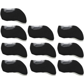 10Pcs Golf Covers Golf Wedge Headcovers Golf Club with See Through Window Clear Visible Head Covers Golf Accessories for Putters, Golf Beginner, Women Men (Black)
