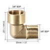 sourcing map Brass Pipe Fitting 90 Degree Elbow 3/8 (BSP)