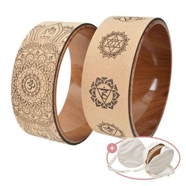 Cork Yoga Wheel Pilates Small Tool Stretching Home Training Yoga Equipment Cork Yoga Wheel Chakra