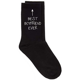 60 Second Makeover Limited Best Boyfriend Ever Black Calf Socks Birthday Socks Mens Birthday(Size: One Size)