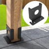 4 pcs Adjustable Wood Fence Pergola Post Base Brackets Fit