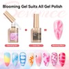 Bevimee Blooming Gel Nail Polish Clear for Spreading Effect UV