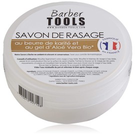 ◇ BARBER TOOLS ➤ Shaving Soap 150 ml with Aloe Vera Gel and Shea Butter Made in France