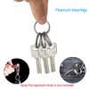 [TISUR] Titanium Key Ring, Men's, Side Push, Double Ring, Lightweight,