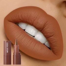 AMY'S DIARY Mocha Matte Crayon Lipstick Lip Makeup, Precision Tip Matte Lip Crayon, Longwear Up To 24Hrs, Lead The Way,Smudge Waterproof for Women Smudge Waterproof for Women (4#, 1 pc)