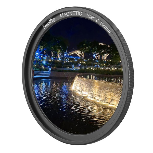 SMALLRIG 52mm Star Filter Magnetic Starburst Lens Filter, Cross Star
