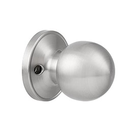Probrico 1 Pack Dummy Door Knobs Brushed Nickel Finish, One Side Dummy Lever, Stainless Steel Half Handle for French Doors, Round Ball Knob