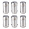 6 PCS Shaker Seasoning Cans with Rotating Cover Steel Seasoning