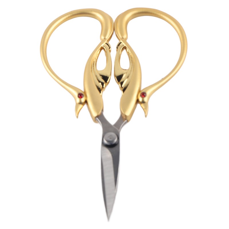 Scissors Retro DIY Swan Shaped Cross Stitch Household Cloth Cutting