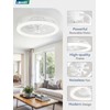 LEDIARY 20 Inch Low Profile Ceiling Fans with Lights and