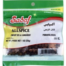Sadaf Allspice Whole - Whole Allspice for Cooking and Food Flavoring - Whole Allspice Berries - Allspice Seasoning - Kosher - 1 Oz Resealable Bag