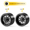 4PCS Aluminium 2.2" Beadlock Wheel Rim Offset -15mm/0.5mm Deep Dish