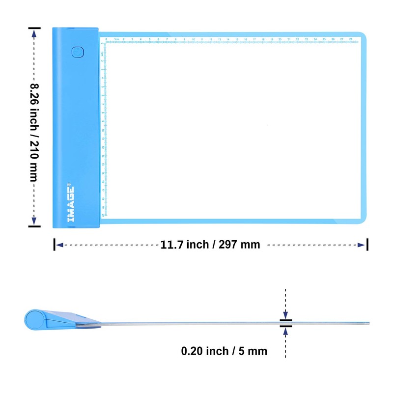 IMAGE Light Up Tracing Pad Blue Drawing Tablet Coloring Board