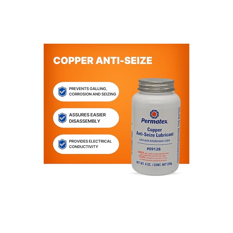 Permatex 09128 Copper Anti-Seize Lubricant, 8 oz.