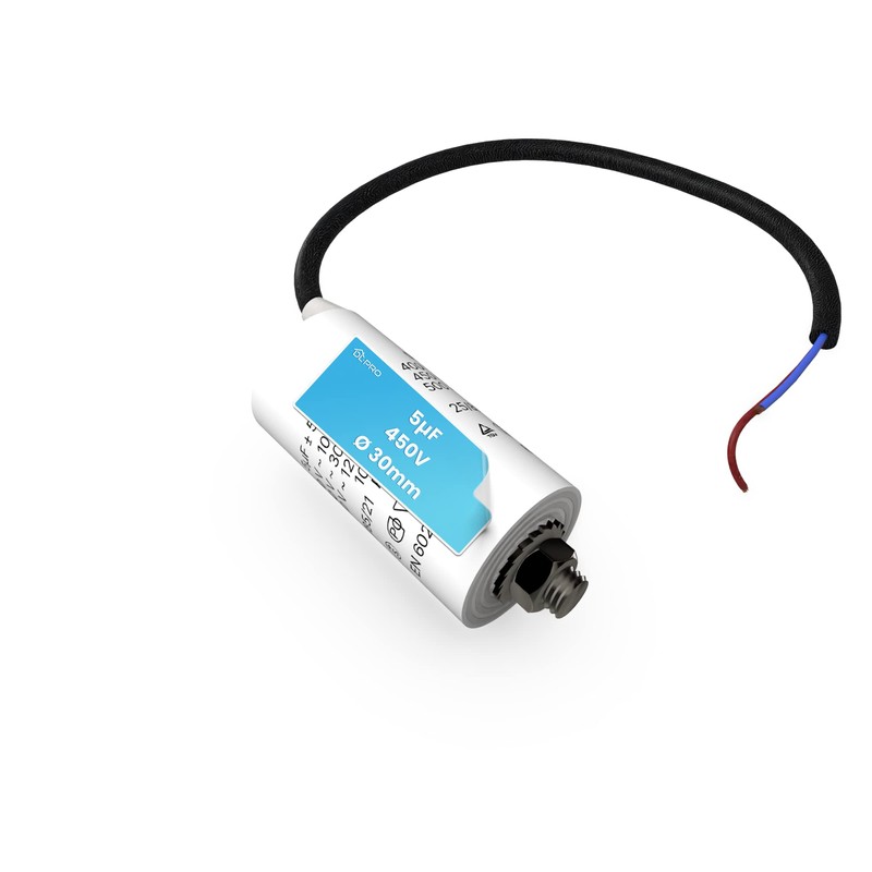 DL-pro Capacitor with Cable 5uF 450V 30mm Diameter Length 57mm