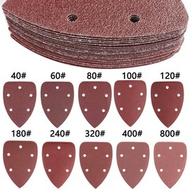 MALAYAS 80PCS Mouse Sander Pads Mouse Sanding Sheets Sandpaper Detail Sander Paper Assorted 40 60 80 100 120 180 240 320 400 800 Grit