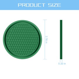 8sanlione 2 Pack Car Cup Holder Coaster, 2.75 Inch Diameter Non-Slip Universal Insert Coaster, Durable, Suitable for Most Car Interior, Car Accessory for Women and Men(Dark Green)