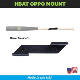HIDEit HBat | Horizontal Baseball Bat Mount - Size: SINGLE (RIGHT) - MADE IN USA