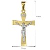 trendor Crucifix Gold 333/8 Carat with Plated Necklace for Men