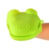 HOME-X Frog Face Silicone Potholder, Heat-Resistant Rubber Oven Mitt Set,