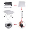 Grope Small Folding Camping Table with Aluminum Table Top Ultralight