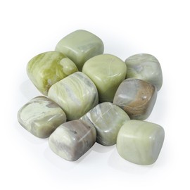 1/2lb Serpentine Tumbled Stones, Polished Crystals Healing, Decorative Pebbles for Vases, Crystal Healing Stones, Gift Items, Good Luck, Rock Crystals, Craft Crystals, Size 20-25 Mm, Healing Gifts