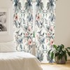 Ambesonne Birds and Nature Curtains, Muted Tone Leafy Floral Huddles