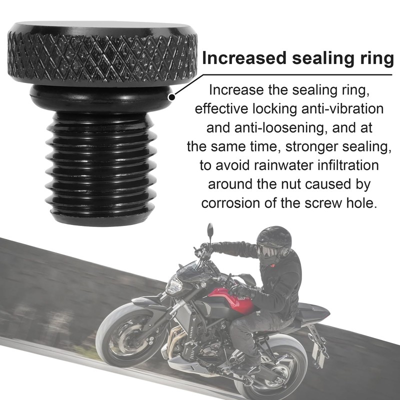 4Pcs M10x1.25 Motorcycle Mirror Hole Plugs, Universal Motorcycle Rear View