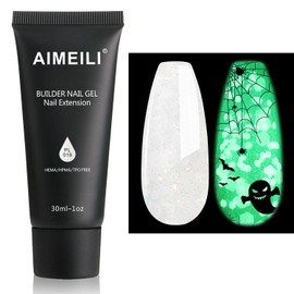 AIMEILI Poly Nail Extension Gel Glow in the Dark Builder Nail Gel Hema Free Poly Nail Enhancement Nail Art Design DIY Salon Nail At Home Gift for Women Nail Gel - 019