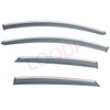 LQQDP 4pcs Smoke Tint with Chrome Trim Window Visors Outside