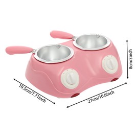 Chocolate Melting Pot Dual Chocolate Melter Fondue Fountain Cheese Melting Machine with 9 Molds Electric Chocolate Melting Set with 2 Gears for Home Kitchen Restaurant Dessert Parlor