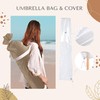 LAGarden 7' Patio Khaki Umbrella with Tassels UPF50+ Boho Style