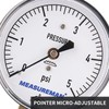 MEASUREMAN Diaphragm Type Capsule Low Pressure Gauge, 2-1/2" Dial, 1/4"