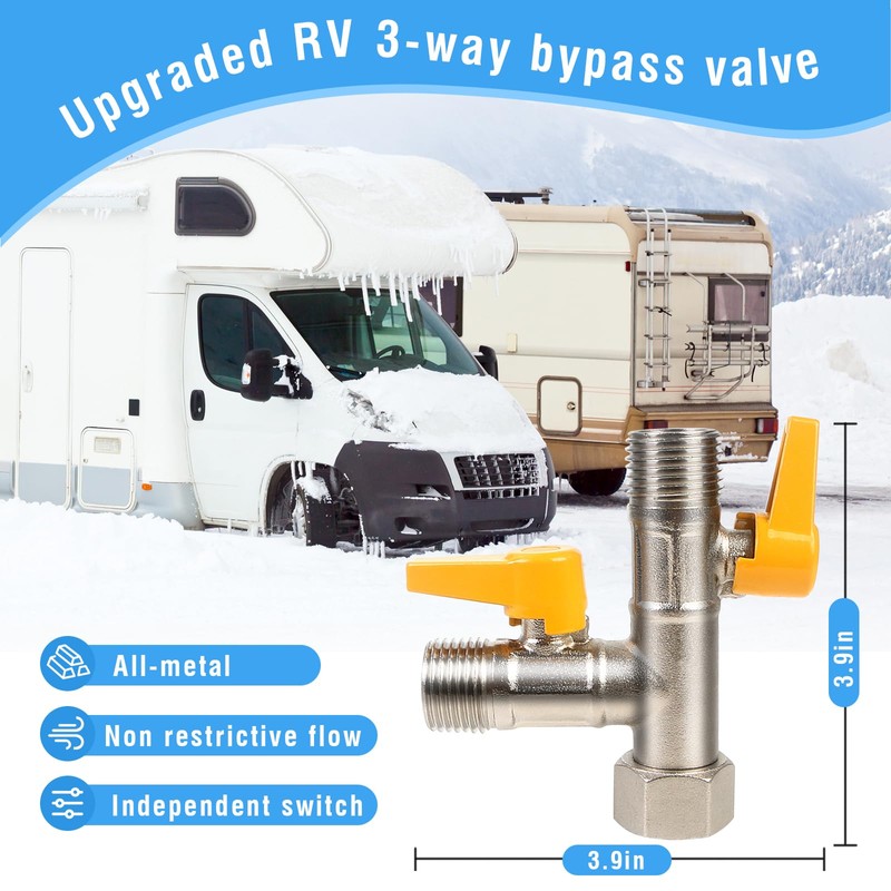 Upgrade RV Winterizing Kit, Full-Flow RV Winterizing Part, RV 3-Way