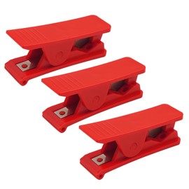 JIMDOAYO 3 Pcs PTFE Plastic Tubing Cutter, Red Pipe Cutter Square Tubing Hose Cutter, Accurate Tube Cutting Tool for Nylon PVC PU Tube and Hose