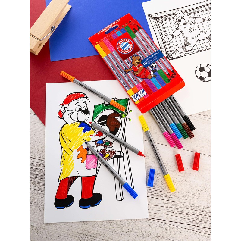 FC Bayern München Children's Double Fibre Tip Pens Set of