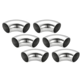 PATIKIL 6 piezas Codo de curvado con mandril 90°, 25mm diámetro exterior, codo para escape en acero inoxidable 304 para tuberías de escape, barandilla