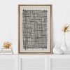 SIGNWIN Framed Canvas Print Wall Art Black Grid Mid-Century Collage