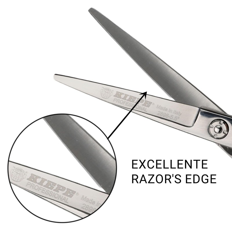 Kiepe COD.2898 Monster Hair Cut Razor Edge Scissors Semi Offset,Excellent