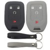 kcpros 2Pcs Rubber Silicone 4 Buttons Smart Key Fob Cover