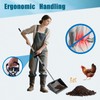 10-inch Large Metal Chicken Poop Scooper＆Rake 2-in-1,Coop Scoop with Ergonomic