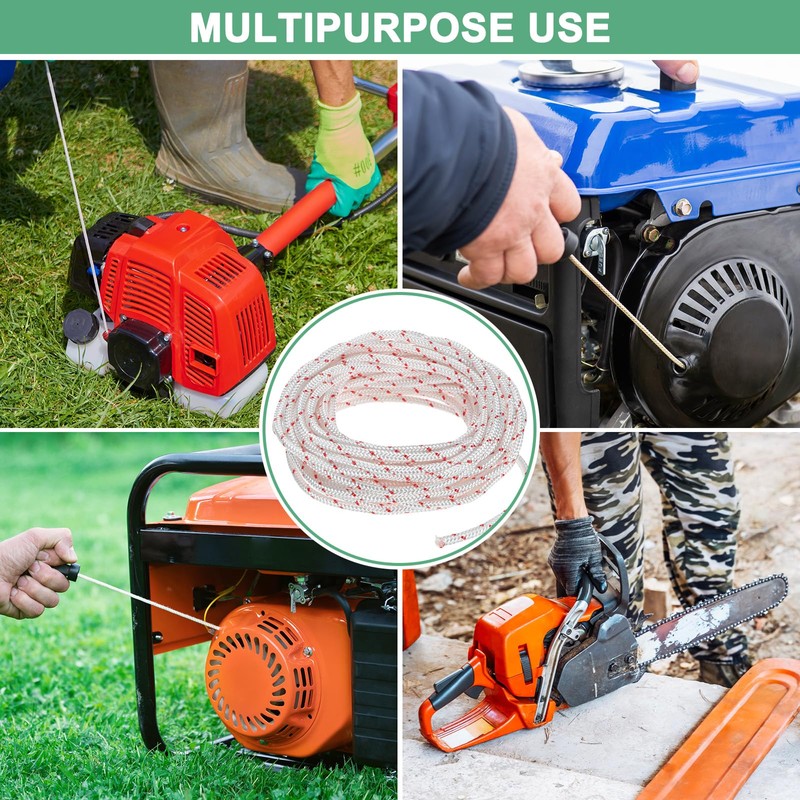 M METERXITY Recoil Starter Rope Pull Cord 5.5mm 10m Pull