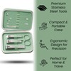Professional Nail Clippers Kit 11pc with Nail File, Toe Separators,