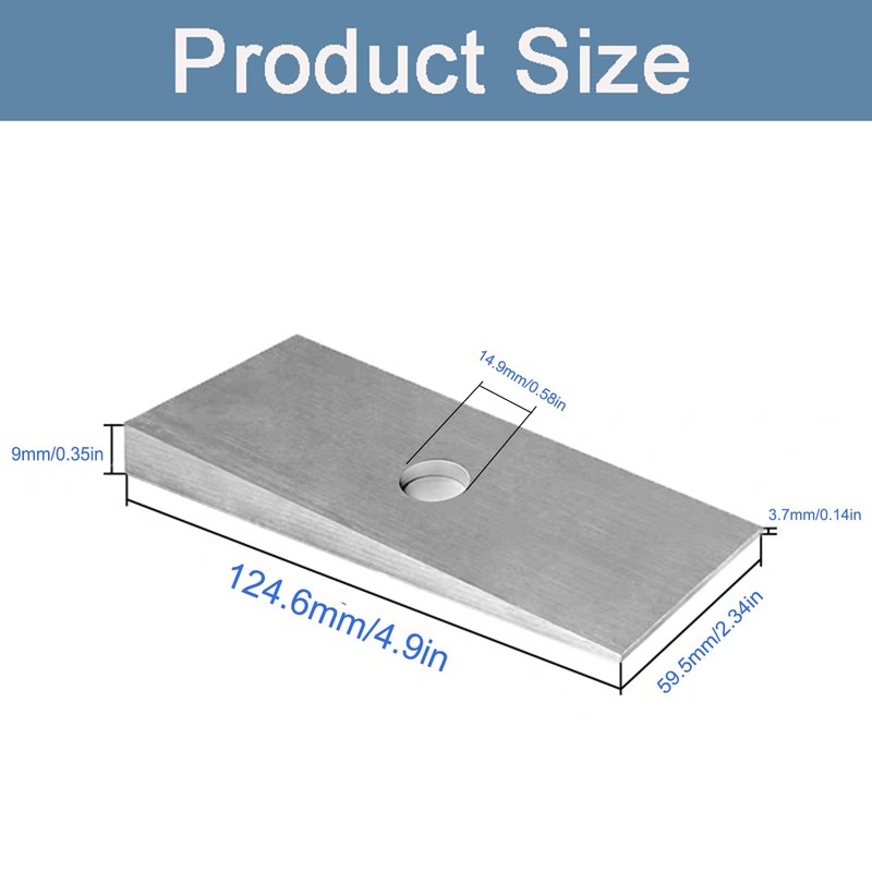 2.5°Steel Degree Shims - Universal Suspension Axle Shims，Set of 2，Silver
